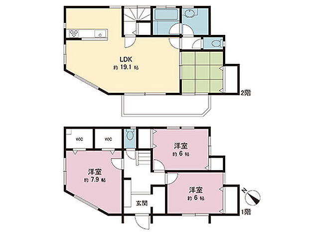 間取図です。図面と異なる場合は現況を優先させていただきます。