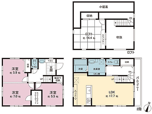 間取図です。図面と異なる場合は現況を優先させていただきます。