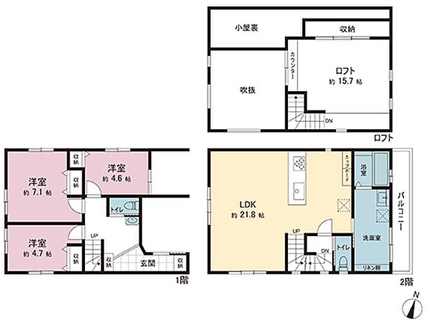 間取図です。図面と異なる場合は現況を優先させていただきます。