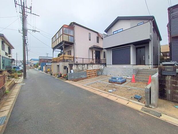 前面道路を含めた現地写真です。