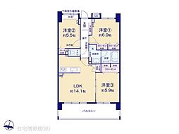 クレストフォルム浦安弐番館 3LDKの間取図画像