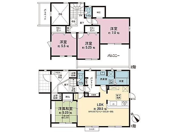 間取図です。図面と異なる場合は現況を優先させていただきます。