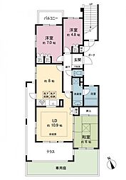 ウッドパークちはら台駅前B棟 3LDKの間取図画像