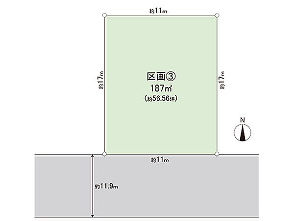 区画図です。図面と異なる場合は現況を優先させていただきます。