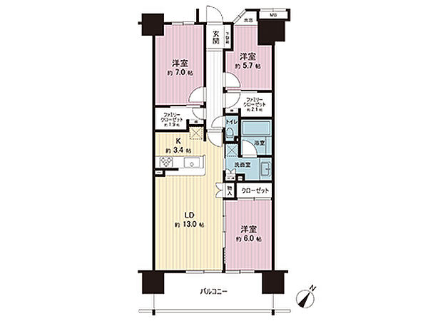 間取図です。図面と異なる場合は現況を優先させていただきます。