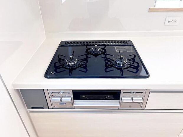 3口のガスレンジです。