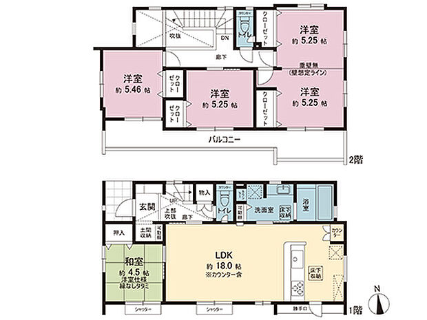 間取図です。図面と異なる場合は現況を優先させていただきます。