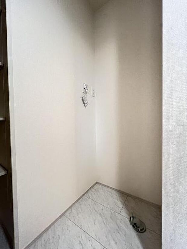 独立洗面台の横にはランドリースペースがございます。