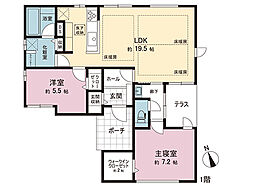 宇都宮市西川田町 戸建　32号棟 2LDKの間取り