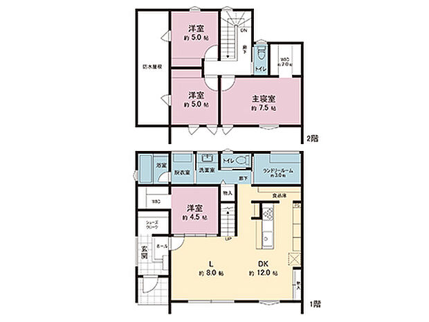 間取図です。図面と異なる場合は現況を優先させていただきます。