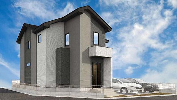 完成予想図(外観):図面を基に描きおこしたもので、実際とは異なる場合がございます。