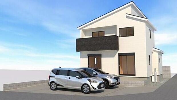 完成予想図（外観）：図面を基に描きおこしたもので、実際とは異なる場合がございます。