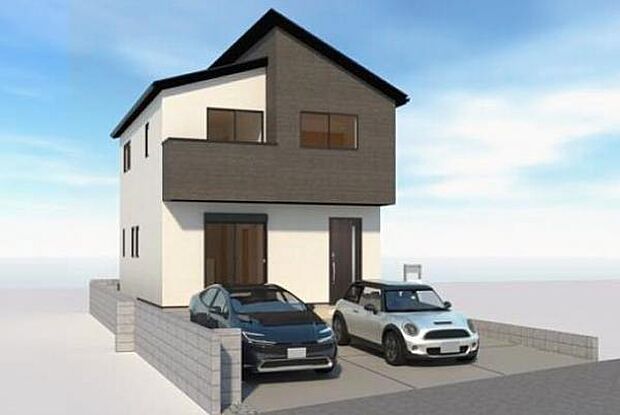 完成予想図（外観）：図面を基に描きおこしたもので、実際とは異なる場合がございます。