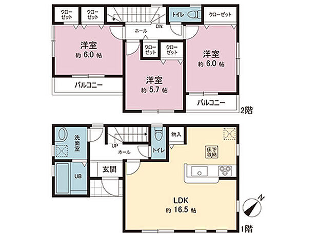 間取図です。図面と異なる場合は現況を優先させていただきます。