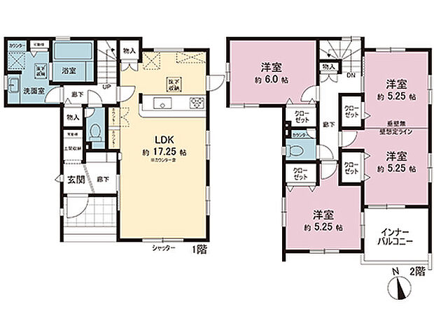 間取図です。図面と異なる場合は現況を優先させていただきます。