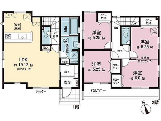 間取図です。図面と異なる場合は現況を優先させていただきます。
