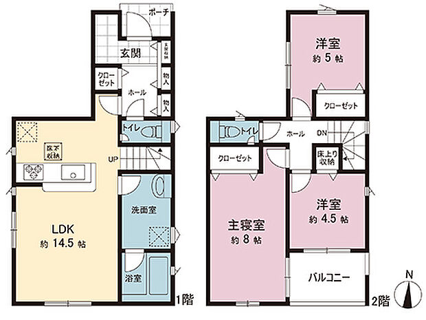 間取はファミリーにもおすすめ3LDKの新築戸建です。