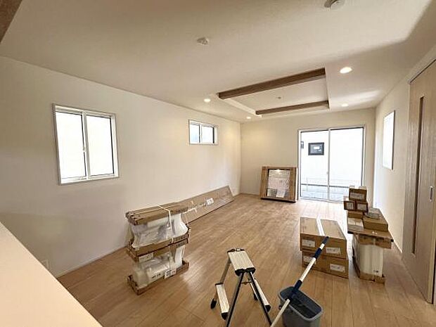 家族団らんの場所としてゆったりと居心地の良いリビングです。