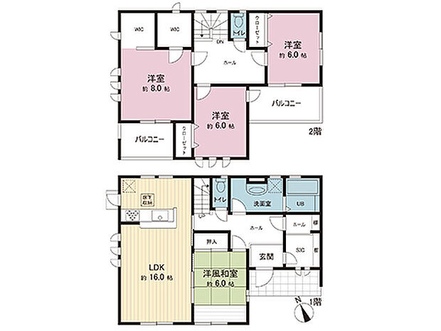 間取図です。図面と異なる場合は現況を優先させていただきます。