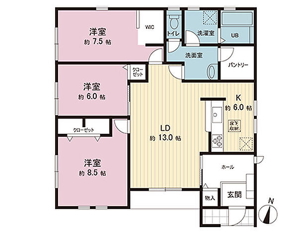 間取図です。図面と異なる場合は現況を優先させていただきます。