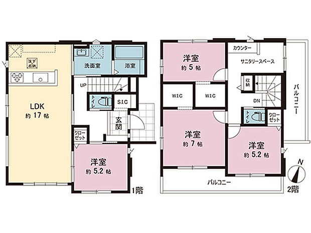間取図です。図面と異なる場合は現況を優先させていただきます。