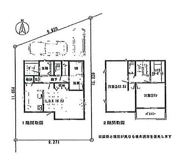 間取図です。図面と異なる場合は現況を優先させていただきます。