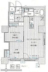 グランデュール富士 10階1SLDKの間取り