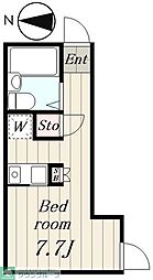 都営三田線 板橋区役所前駅 徒歩5分の賃貸アパート 3階ワンルームの間取り