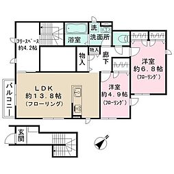 ＭＯＣＸ南台テラス 2階2LDKの間取り