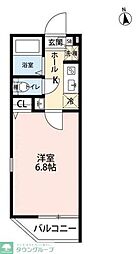 グランクオール野方サウスレジデンス 3階1Kの間取り