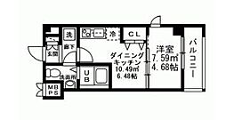 エムエー武蔵関 3階1DKの間取り