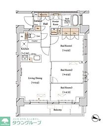 ブランシエスタ江古田 1階3LDKの間取り