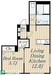 東京メトロ丸ノ内線 西新宿駅 徒歩4分の賃貸マンション 1階1LDKの間取り