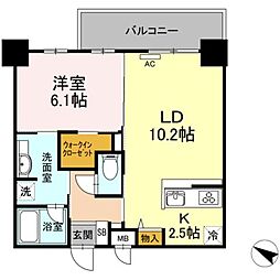 HeimRose7 1LDKの間取図画像
