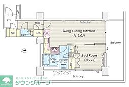 S.COURT 1LDKの間取図画像