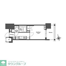 LIBRGRANT西新宿WEST 1Kの間取図画像