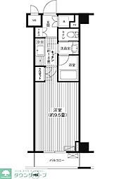 グランハイツ東新宿 1Kの間取図画像