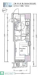 ヴェルト新宿イースト 1Kの間取図画像
