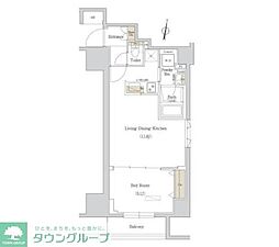 アーバネックス西新宿 1LDKの間取図画像
