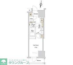 アーバネックス西新宿 1Kの間取図画像