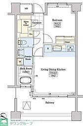 レジディアタワー上池袋タワーサイド 1LDKの間取図画像