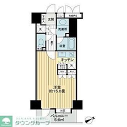 ライオンズシティ西新宿 ワンルームの間取図画像