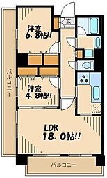 グランピラー高井戸 2LDKの間取図画像