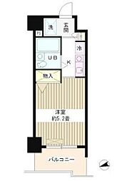 フォレスタ御苑前 1Kの間取図画像