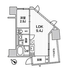 nidoSUGAMO 1LDKの間取図画像
