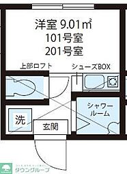 カーサ・フォレスタ ワンルームの間取図画像