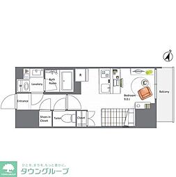 AIFLAT若松河田 ワンルームの間取図画像
