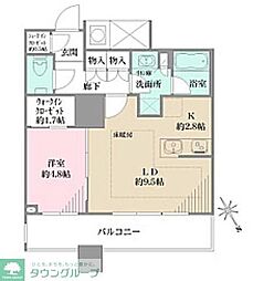 ザ・パークハウス西新宿タワー60 1LDKの間取図画像