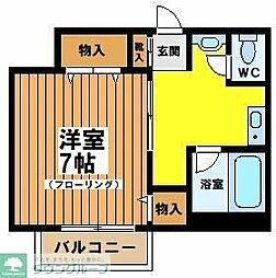 第8三和マンション 1Kの間取図画像