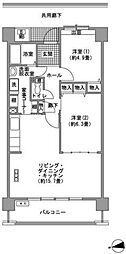 アーバンライフ目白駅前1号棟 2LDKの間取図画像